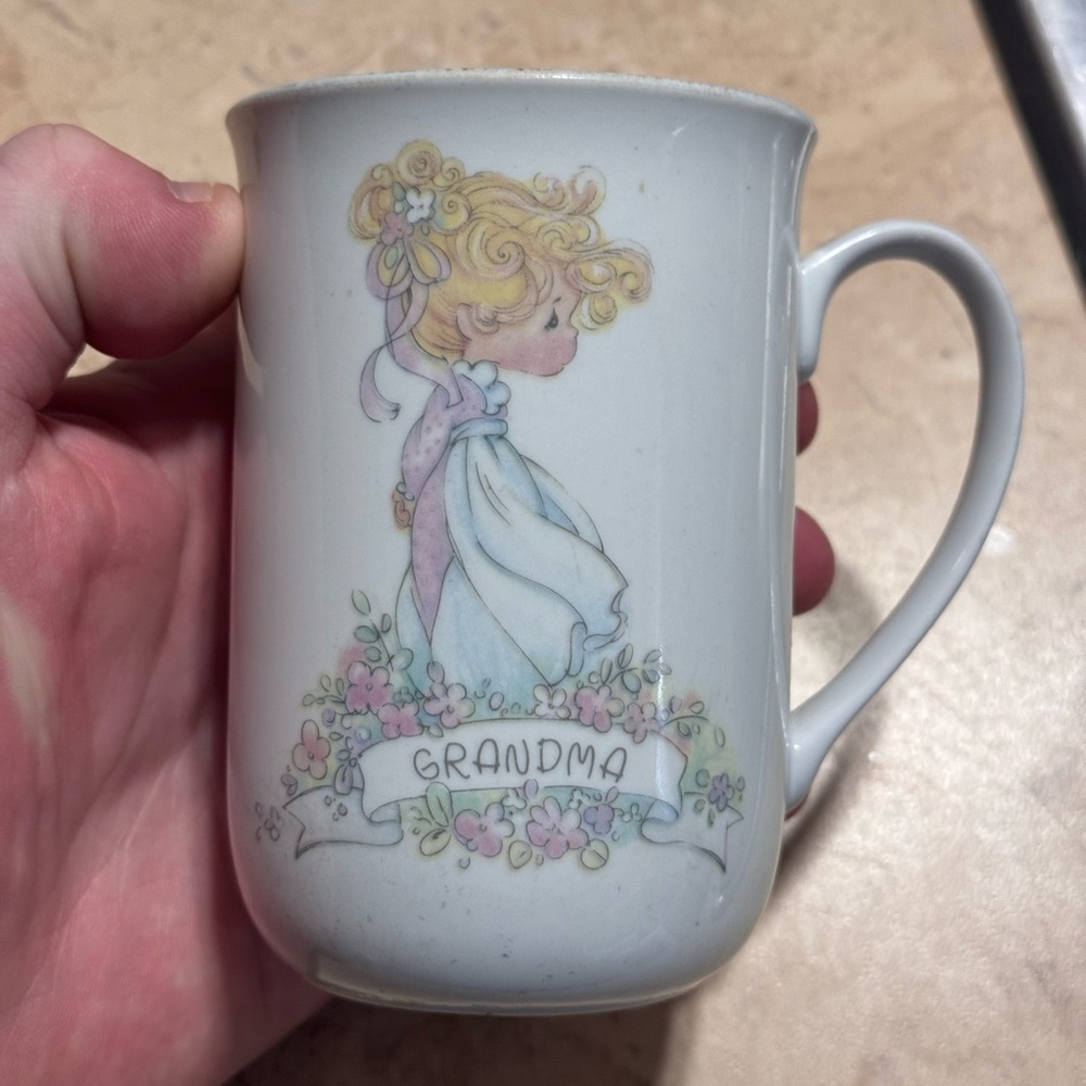 1990 my precious moments mug, grandma
